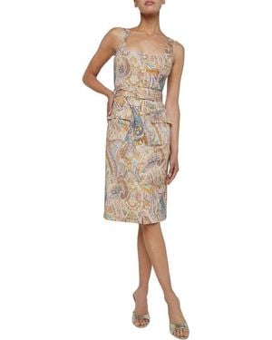 L'Agence Idy Button Front Tank Dress - White