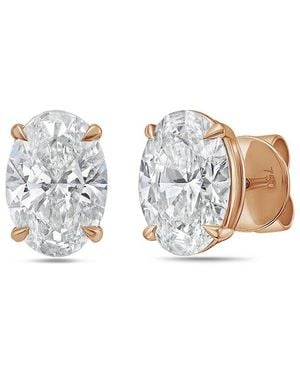 Diana M. Jewels Diana M. 14K Rose 1.00 Ct. Tw. Lab-Grown Diamond Earrings - White