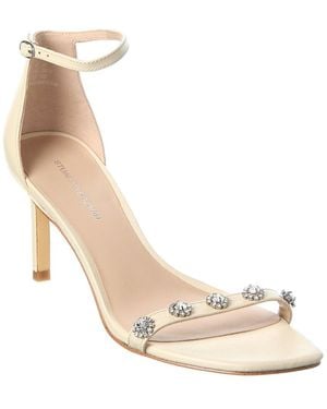 Stuart Weitzman Justina 75 Leather Sandal - Natural