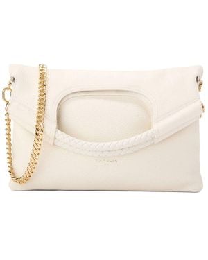 Cole Haan Carolyn Fold-Over Leather Tote - Natural