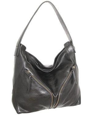 Nino Bossi Emily Hand-Dyed Vintage Leather Hobo Bag - Grey