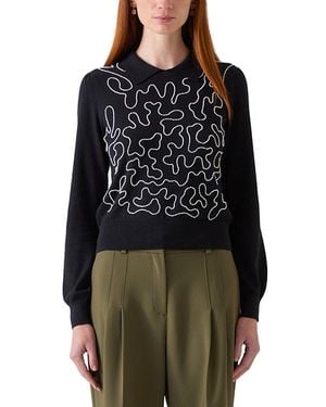 LK Bennett Judy Knitted Wool-Blend Top - Black