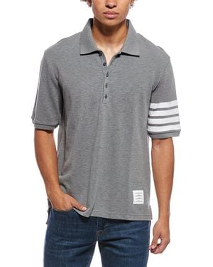 Thom Browne Logo Polo Shirt - Gray