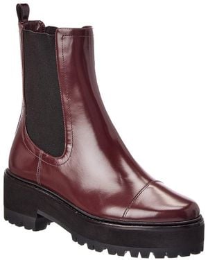 Alexandre Birman Christina 45 Leather Platform Boot - Purple