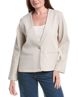Eileen Fisher V-Neck Jacket - Natural