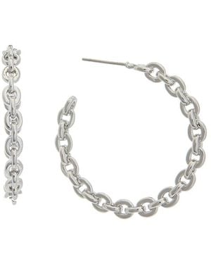Juvell 18k Plated Cz Hoops - Metallic