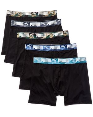PUMA Set Of 5 Camo Waistband Boxer Brief - Black