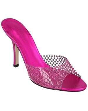 Paris Texas Croc Leather Sandal - Pink
