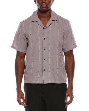 Rag & Bone Avery Linen-Blend Shirt - Brown