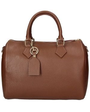 Chiara Ferretti Leather Satchel - Brown