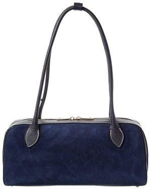 Persaman New York Hazel Suede Shoulder Bag - Blue