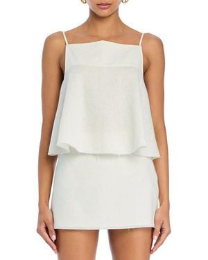 SER.O.YA Seroya Miley Linen-Blend Top - White