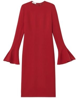 Lafayette 148 New York Godet Sleeve Dress - Red