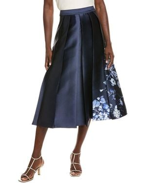 Kay Unger Beatrice Tea-Length Skirt - Blue