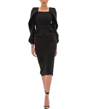 BGL 2Pc Blazer & Skirt Set - Black