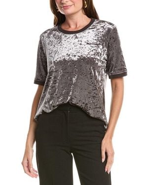 Johnny Was Velvet T-Shirt - Gray
