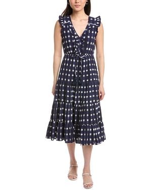 MER ST BARTH Giselle Midi Dress - Blue
