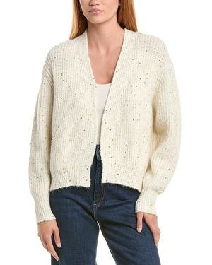 Forte Sequin Mohair-Blend Cardigan - Natural