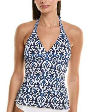 Tommy Bahama Island Cays Blooms Reversible Tankini Top - Blue