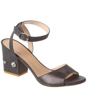 Stuart Weitzman Allshine 75 Suede Block Sandal - Metallic