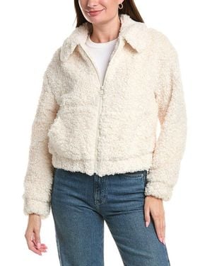 Michael Stars Ziggy Shaggy Shearling Jacket - White