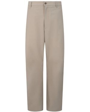 Ferragamo Wide Leg Trouser - Natural