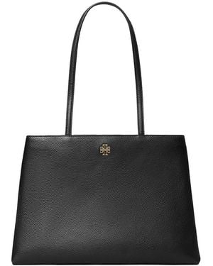 Tory Burch Britten Leather Tote - Black