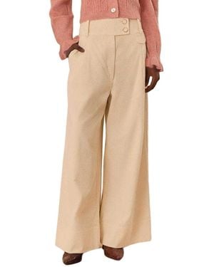 FARM Rio Double Waistband Pant - Natural