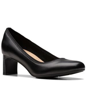 Clarks Anelise Nora Leather Pump - Black