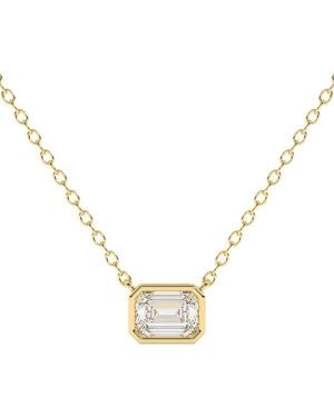 Lab Grown Diamonds 14K 0.50 Ct. Tw. Lab-Grown Diamond Necklace - Metallic