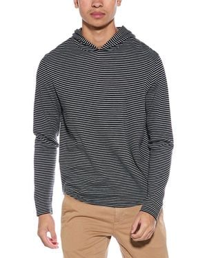 Vince Stripe Hoodie - Grey