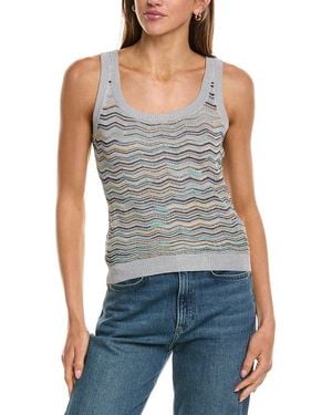 Missoni Knit Wool-Blend Top - Blue
