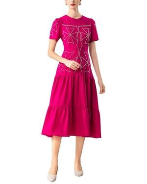 BURRYCO Short Sleeve Midi Dress - Pink