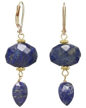 Rachel Reinhardt Jewelry Blue Lapis Dangle Earrings