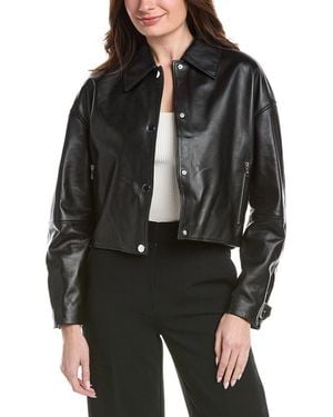 BOSS Boss Sassina Leather Jacket - Black