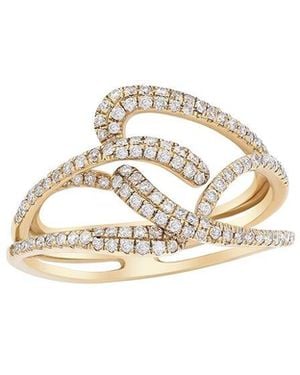 Diana M. Jewels Fine Jewelry 14K Rose 0.44 Ct. Tw. Diamond Half-Eternity Ring - Metallic