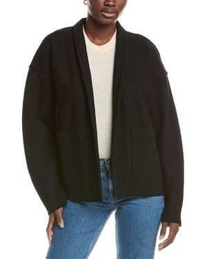Eileen Fisher High Collar Wool Jacket - Black