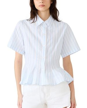 Steve Madden Porter Woven Top - White
