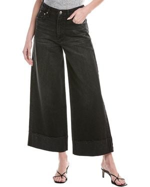 Rag & Bone Sophie High-Rise Ankle Blair Wide-Leg Jean - Black