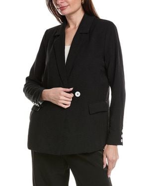 Laundry by Shelli Segal Double Button Front Blazer - Black