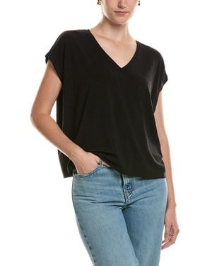 Eileen Fisher V-Neck Square Top - Black