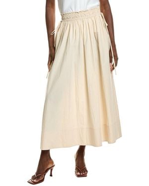 Lafayette 148 New York Gathered Waist Skirt - Natural