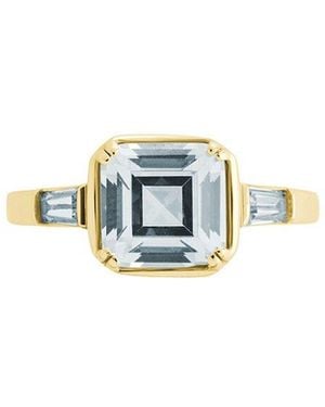 Sterling Forever 14K Cz Asscher Baguette Ring - White