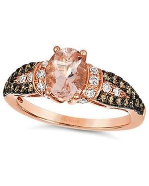 Le Vian 14K Rose 1.33 Ct. Tw. Diamond & Morganite Cocktail Ring - White