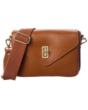 Italian Leather Crossbody - Brown