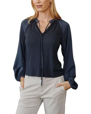 Bella Dahl Raglan Shirt - Blue