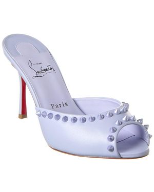 Christian Louboutin Me Dolly 85 Spike Leather Sandal - Blue