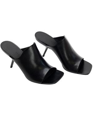 Ferragamo Logo Leather Sandal - Black