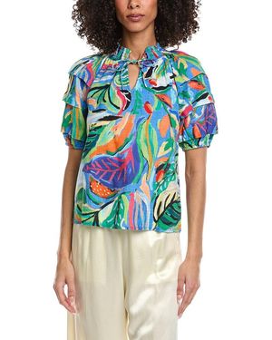 NIC+ZOE Petite Island Beat Top - Blue