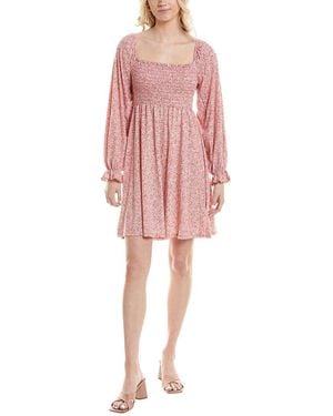 Marion Smocked Mini Dress - Pink